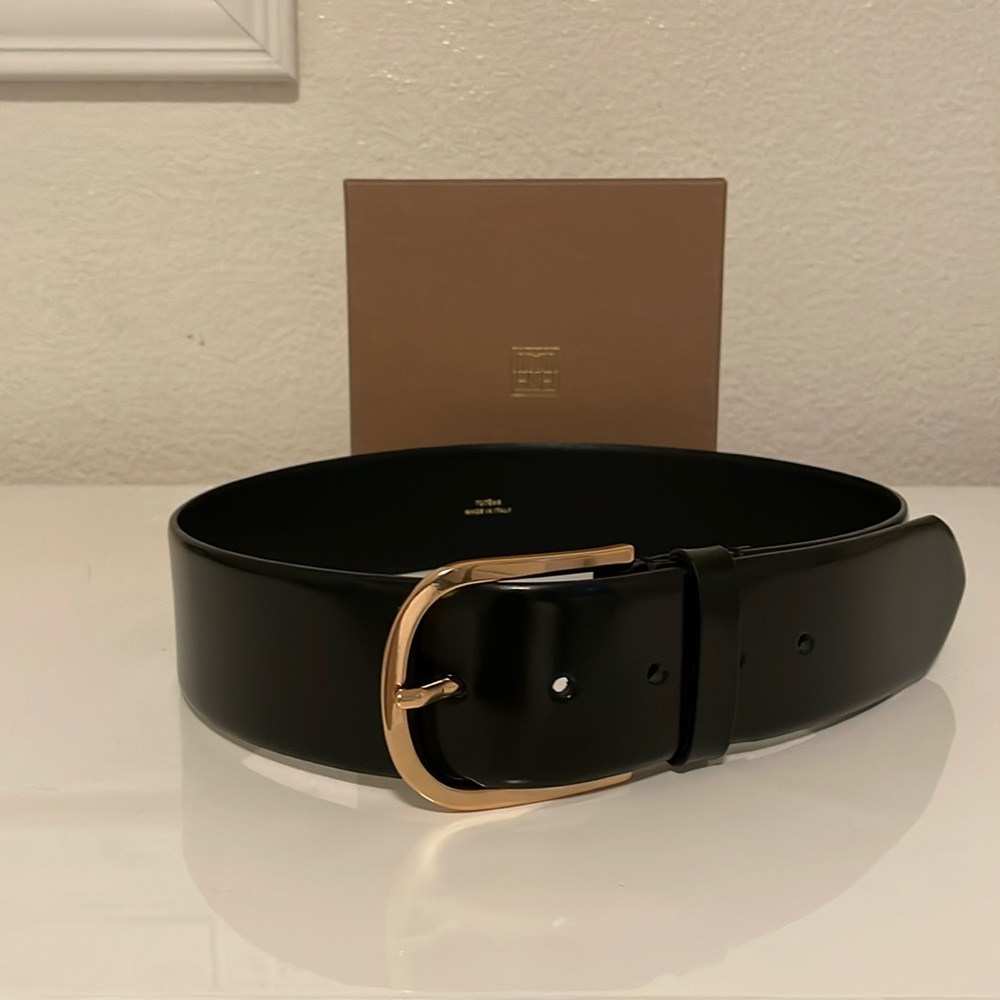 Toteme Black Wide Trouser Belt